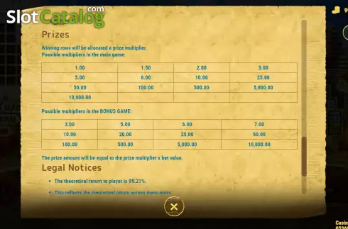 Скрин6. Egyptian Treasure (7777 Gaming) слот