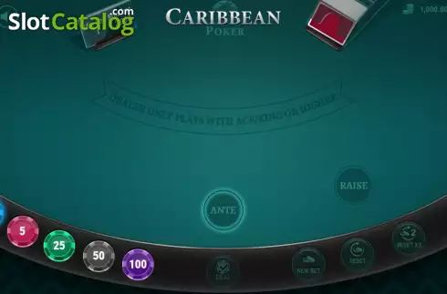 Скрин2. Caribbean Poker (7777 Gaming) слот