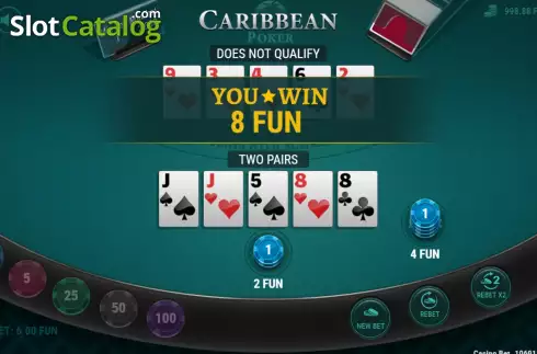 Скрин4. Caribbean Poker (7777 Gaming) слот