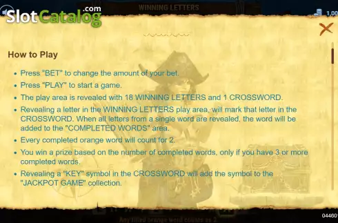 Скрин6. Pirate's Treasure Crosswords слот
