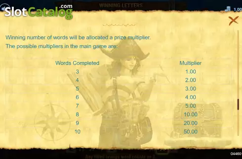 Скрин9. Pirate's Treasure Crosswords слот