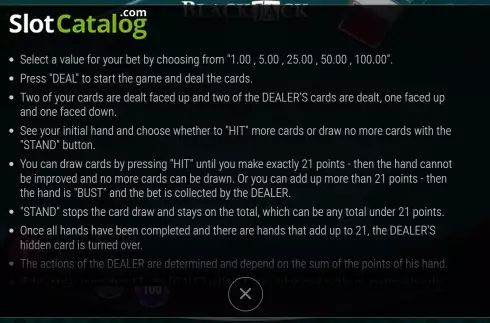 Скрин5. Blackjack (7777 Gaming) слот