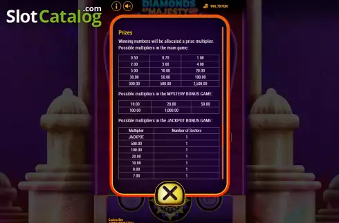 Скрин8. Diamonds of Majesty Valentine слот