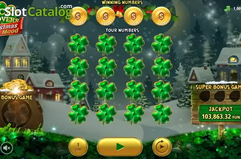 Скрин2. Lucky Clovers Christmas слот