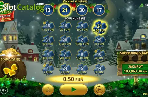 Скрин3. Lucky Clovers Christmas слот
