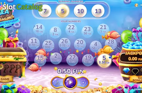 Скрин3. Sea of Treasures Happy Birthday слот