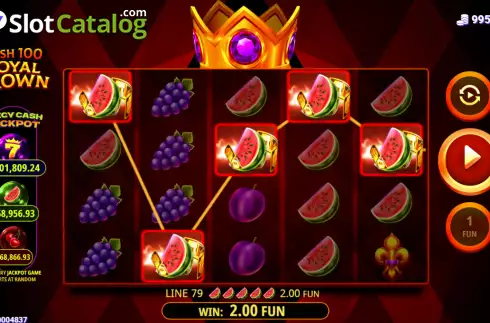 Скрин3. Cash 100 Royal Crown слот