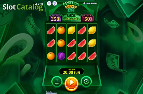 Скрин2. Mystery Crazy 20 Bucks слот