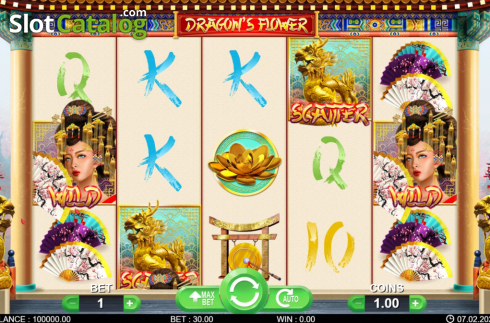 Скрин2. Dragon's Flower слот