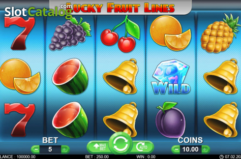 Скрин2. Lucky Fruit Lines слот