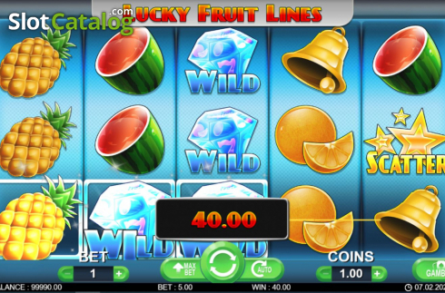 Скрин3. Lucky Fruit Lines слот