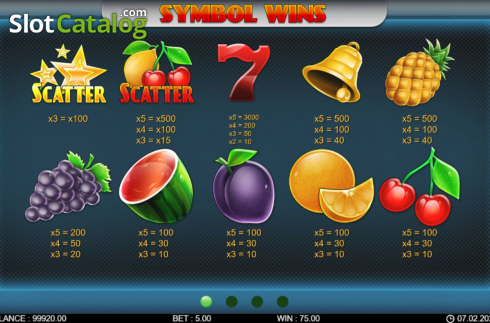 Скрин6. Lucky Fruit Lines слот