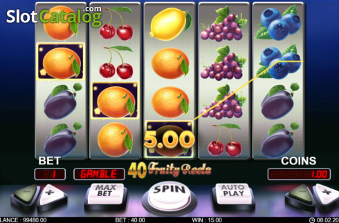 Скрин3. 40 Fruity Reels слот