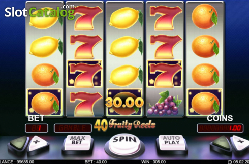 Скрин5. 40 Fruity Reels слот