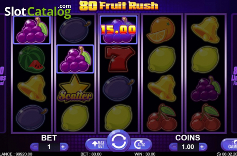 Скрин3. 80 Fruit Rush слот