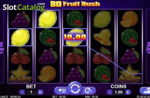 Скрин4. 80 Fruit Rush слот