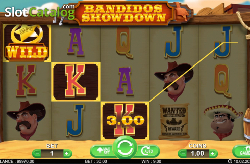 Скрин3. Bandidos Showdown слот