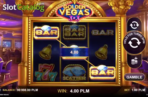 Скрин3. Golden Vegas 3x3 слот