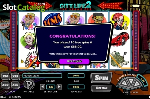 Скрин9. City Life 2 – The Vegas Job слот