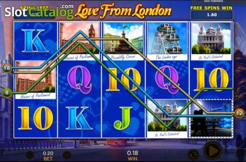 Скрин9. Love From London слот