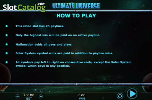 Скрин9. Ultimate Universe слот