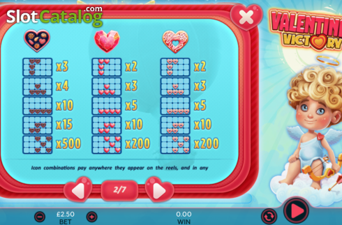 Скрин6. Valentines Victory слот