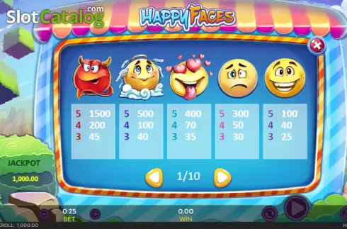 Скрин9. Happy Faces слот