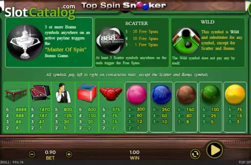 Скрин6. Top Spin Snooker слот