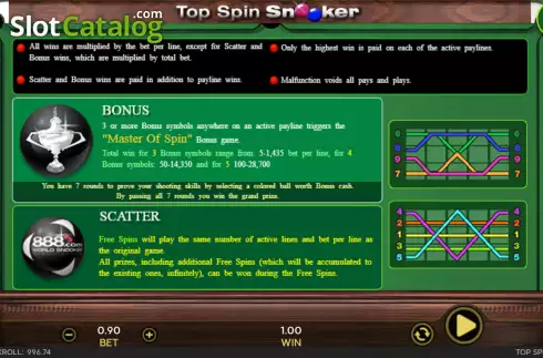 Скрин7. Top Spin Snooker слот