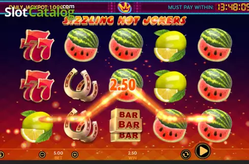 Скрин3. Sizzling Hot Jokers слот
