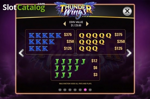 Скрин9. Thunder Wings слот