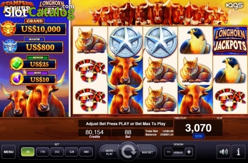 Скрин5. Longhorn Jackpots слот