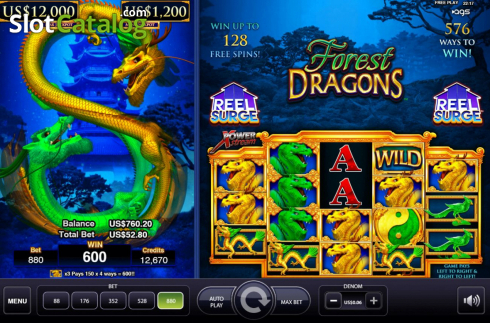 Скрин2. Forest Dragons слот