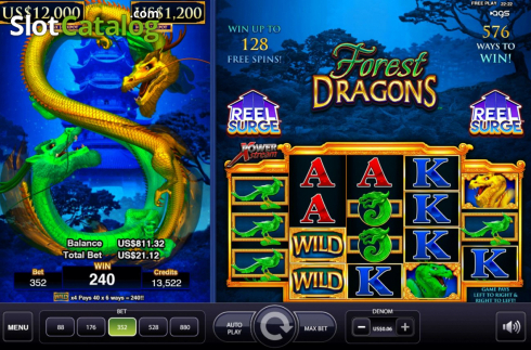 Скрин4. Forest Dragons слот