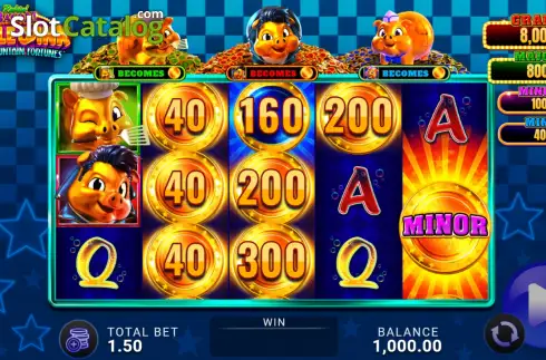 Скрин2. Rakin' Bacon Triple Oink Soda Fountain Fortunes слот