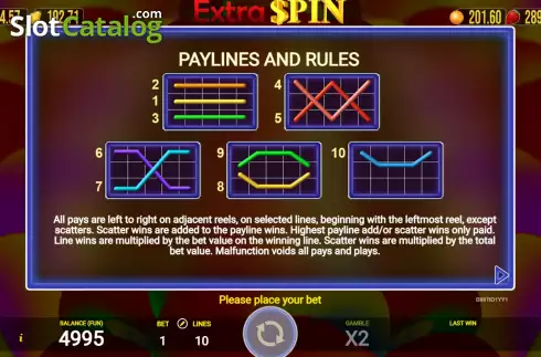 Скрин9. Extra Spin слот