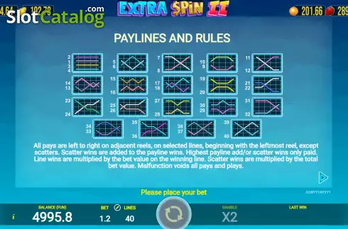 Скрин9. Extra Spin 2 слот