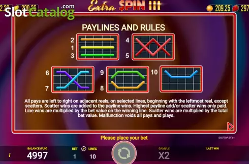 Скрин9. Extra Spin 3 слот