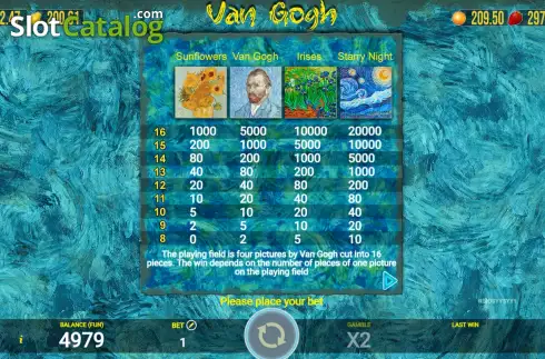 Скрин7. Van Gogh (AGT Software) слот