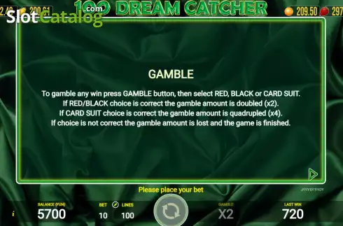 Скрин7. Dream Catcher 100 слот