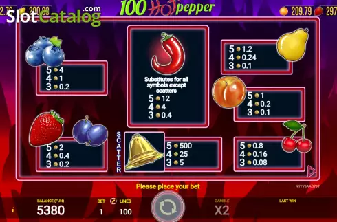 Скрин6. Hot Pepper 100 слот