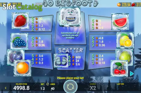 Скрин6. Big Foot 40 слот