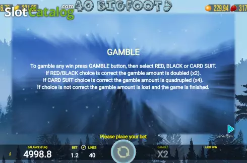 Скрин7. Big Foot 40 слот