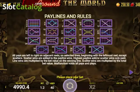Скрин9. Around The World (AGT Software) слот