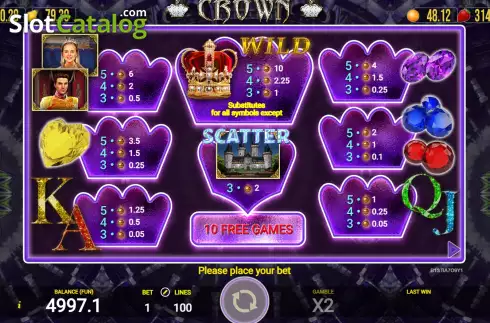 Скрин6. Crown (AGT Software) слот