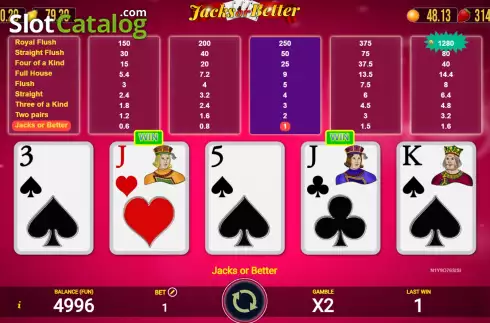 Скрин3. Jacks Or Better (AGT Software) слот