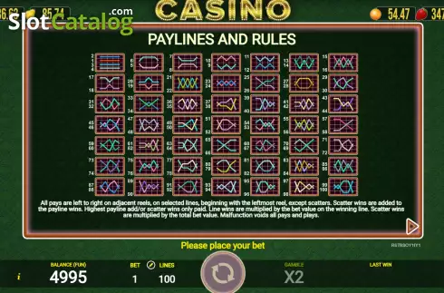 Скрин9. Casino (AGT Software) слот