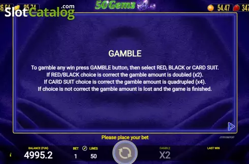 Скрин7. Gems 50 слот