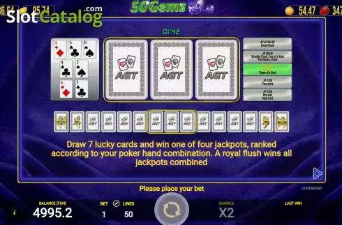Скрин8. Gems 50 слот