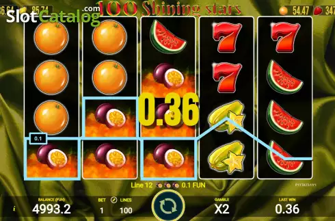 Скрин3. 100 Shining Stars слот